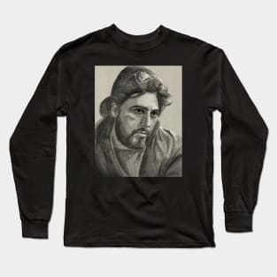 Serpico Portrait Drawing Long Sleeve T-Shirt